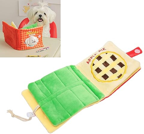 Tnfeeon Schnüffelbuch für Hunde, Schnüffelmatte, Langsames Füttern, Gehirnstimulierend, Interaktives Niedliches Hunde-Grabspielzeug, Welpen-Puzzle-Spielzeug für Heimtierbedarf