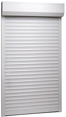 NITCA Tapparella Avvolgibile,Avvolgibile Tapparelle,Tapparella a Doppio,Design a Strisce Trasparenti,Personalizzala con la Taglia Giusta e Le tue Misure corrette,in Alluminio, Bianco 100 x 210 cm