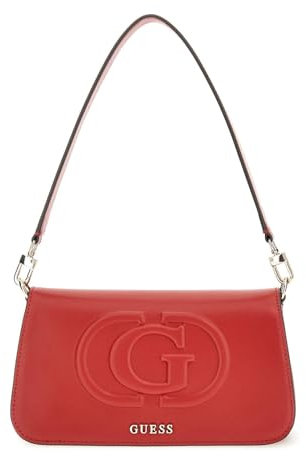 GUESS Eco Mietta Flap Shoulder Bag Red