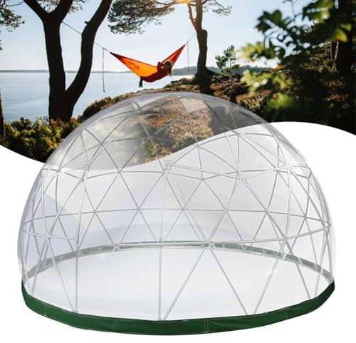 Garten-Iglu-Zelt, Kuppelzelthaus, transparente Gartenkuppel, Gewächshaus-Gartenkuppel-Iglu mit TPU-Abdeckung und Gartenkuppelnetz, wasserdichtes Gartenkuppelzelt für Terrasse und Essplätze