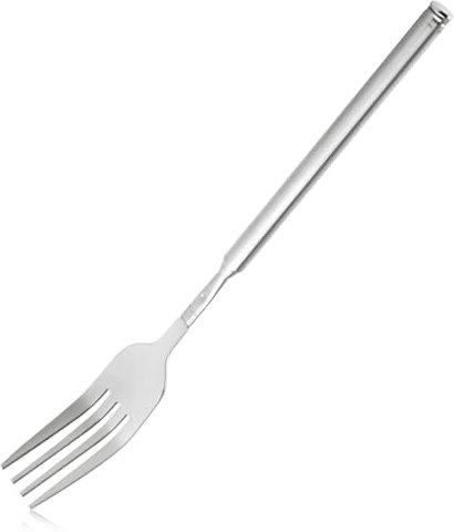 Lotsdonxia Einziehbare Edelstahlgabel, tragbar, leicht zu reinigen, Grill- und Toastgabel für den Außenbereich und die Küche, zum Grillen, Obst und Desserts, 22,6 - 64,3 cm