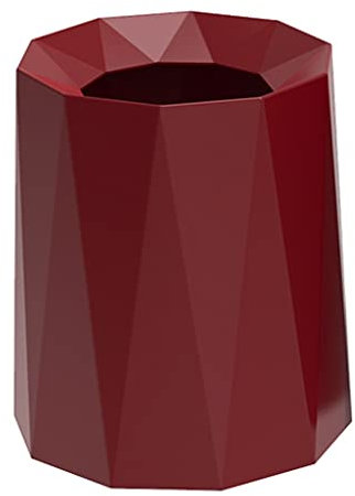 Bote de Basura Bote de Basura Redondo de plástico, Papelera, Contenedor de Basura para baño, Dormitorio, Cocina, Oficina en casa, Contenedores de Basura de 12 litros Contenedores de Basura (Color: