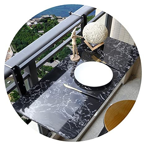 JXIPANUL Balkon-Stehtisch für Geländer, zusammenklappbarer Hängetisch für den Außenbereich, höhenverstellbarer/zusammenklappbarer, platzsparender Serviertisch mit Geländer, geeignet für TER