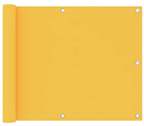 LLEZKBR Balkonsichtschutz gelb 75x500cm Oxford Stoff