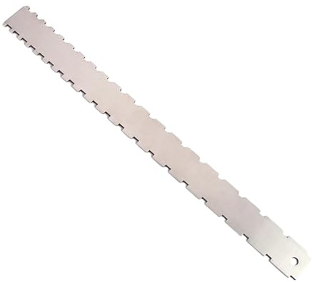 Gitarrenhals-gekerbtes Lineal – 41,5 cm gerade Kantenlehre | Edelstahl-Saitenlehre Lineal für Gitarre, gekerbte Gitarrenbauer, Werkzeug für elektrische, akustische Bässe