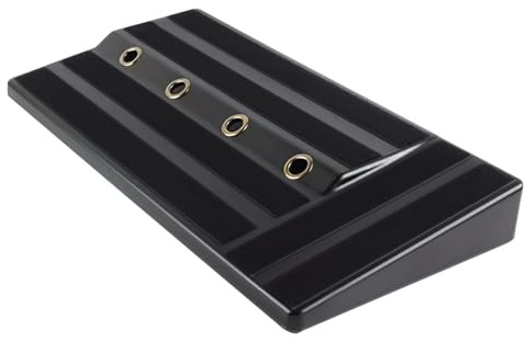 Gitarreneffektpedal Board Pe Schwarz mit Netzteilhalterung und Tasche | Tragbar für Proben und Transport, Leichte Bauweise, Sichere Pedalbefestigung, Robuste Ausführung