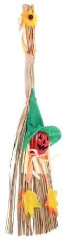 IMIKEYA 1pezzi Scopa Halloween Forma Scopa Da Strega Parodia Halloween Decorazione Da Appendere Per Feste Oggetti Scena Realistici