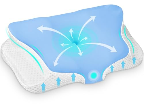 Ehomfory Nackenkissen Kopfkissen Nackenstützkissen Memory Foam Kissen, Ergonomisches Kopfkissen Seitenschläferkissen für Seiten Rücken & Bauchschläfer, 62x41x9/12 cm