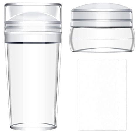 Stamper Unghie Francese - Kit Di Timbri Per Unghie In Silicone Trasparente Con Raschiatori, Strumenti Intercambiabili Per Elastici | Easy French Manicure Stamper Per Design Per Unghie Fai -da