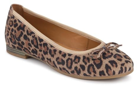 Pavers Cushioned Leather Pumps - Leopard Size 6