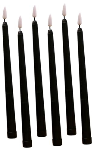 Zerodeko 6pièces Bougies Led Coniques Sans Flamme à Piles Longues Pour Décoration Église Maison