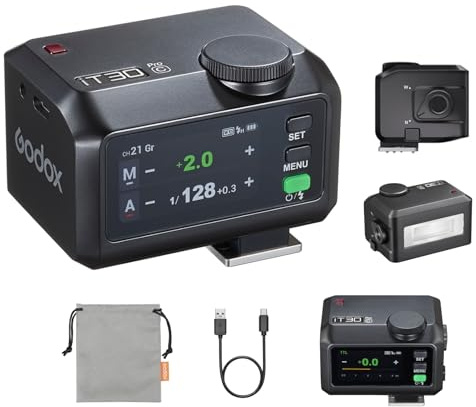 GODOX iT30ProC Kamerablitz für Canon Kameras eingebauter Diffusor | GN15 Kamera-Speedlite, 560 Blitzanzahl, 1,5 s Wiederaufladezeit ,1/8000s HSS (Schwarz)