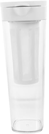 WEKADRIN Jarra con Filtro Extraíble para Agua Fría Ligera y Práctica para Uso Doméstico para Té y Fácil de Limpiar Color Blanco