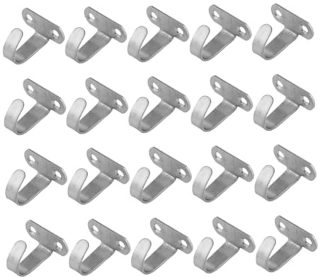 DECOMELODY 20 piezas Ganchos de Acero Inoxidable para Techo de Resistentes y Multiusos para Colgar Lámparas Ventiladores y Objetos Antióxido y Alta Capacidad de Carga