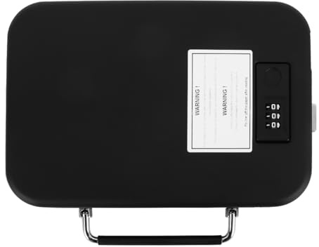 Gutol Caja Fuerte Portátil Con Cerradura De Combinación Y Huella Dactilar Para Documentos Y Joyas