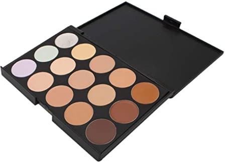 1 paquete de paleta correctora profesional de 15 colores, conjunto cosmético de contorno de camuflaje, kit de contorno de crema facial para ojos, paleta de maquillaje resaltador de para cobe