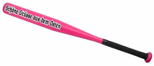 Baseballschläger Pink Rosa Grüße aus dem Osten 65 cm Länge lustige Sprüche