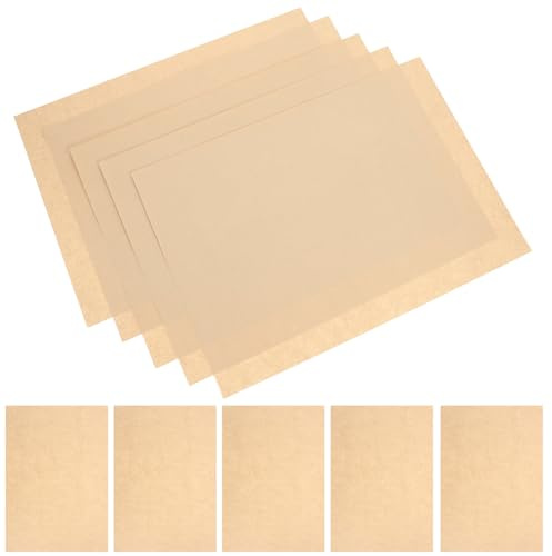 WRITWAA 50pcs Vintage Paper Sheets Parchment Retro Paper for Certificate and Diploma