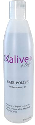 KALIVE Hair Polish with Coconut Oil - Nourishing, Smoothing, and Anti-Frizz Treatment for Frizzy, Dry, and Damaged Hair - 8 oz