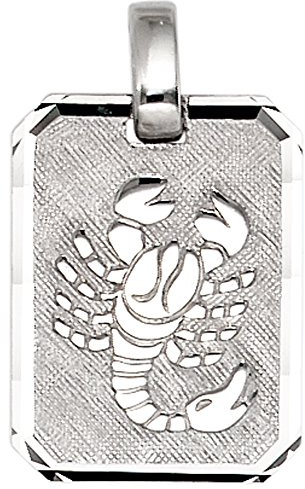 Jobo Sternzeichen-Anhänger aus 925 Sterling Silber eckig