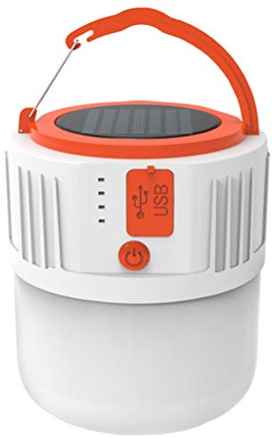 Uonlytech Solar Usb Wiederaufladbare Multifunktionale Campinglampe Tragbare Notbeleuchtung Für Outdoor-aktivitäten Mit Usb- Und Diffusor Für Sanftes Licht