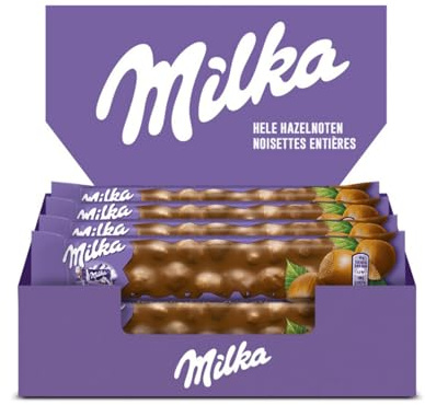 Milka - Barre Chocolat au Lait et Noisettes Entières - 30x45g