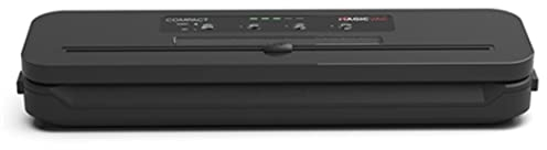 Magic Vac COMPACT, Macchina Sottovuoto Alimenti Multifunzione, Ideale per Sacchetti Sottovuoto e Contenitori, con Kit Sottovuoto Alimenti, Tecnologia Brevettata, Nera