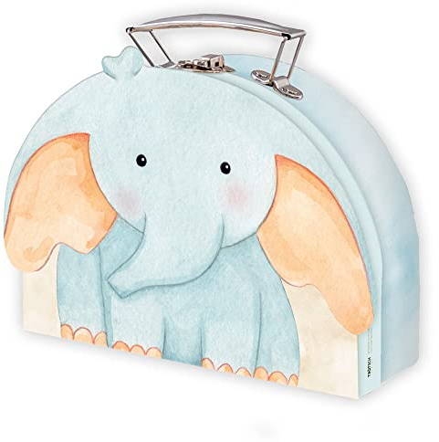 Trötsch Koffer mit Formdeckel Elefant: Pappkoffer Reisekoffer Kinder Spielkoffer