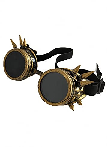 Ulalaza Vintage Steampunk Brille Brille Viktorianisch Retro Cyberpunk Gothic Cosplay