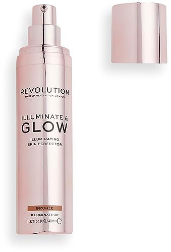 Revolution Illuminate & Glow Bronze Liquid Highlighter, Skin Perfector, 40ml