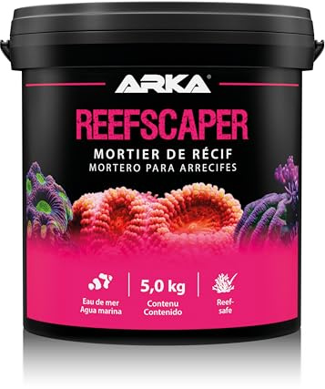 Riffmörtel Meerwasseraquarium 5000 g – professioneller Korallenkleber für Riffgestein, Keramik & stabile Aquascaping-Strukturen – schnell härtend, schadstofffrei & silikatfrei – ARKA Reefscaper