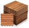 Yakimz - Piastrelle in legno, 11 pezzi, in legno di acacia, 30 x 30 cm, 1 m², per esterni, interni, balcone, con sistema di drenaggio e fissaggio a incastro, marrone