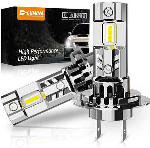 D-Lumina H7 LED Canbus-Lampa, 100W 10000LM 6500K CSP-chip Super Bright, Halogenersättnings-LED-lampor, IP68 vattentätt och Avancerat Kylsystem, 2 st