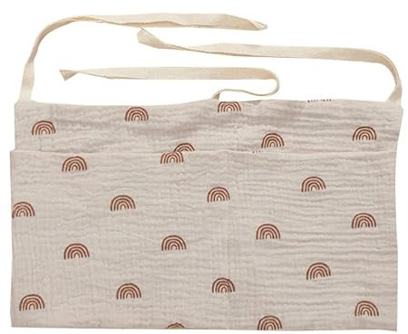 Bolsa organizadora for colgar en la cama Bolsa de almacenamiento for colgar en la cama Bolsas de almacenamiento for colgar en la cama Organizador de cuna for recién nacidos de algodón Bolsillo for pañ
