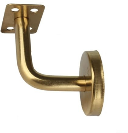 Zoegneer 5 soportes de pasamanos de acero inoxidable dorado, 60 x 60 mm (hoja plana fija)