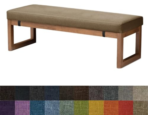Kimgull Bankauflage Sitzkissen Bank Bankkissen Sitzauflage Sitzpolster Sitzbank Auflage Polster fur Banke Kissen Kissenauflage for Küchenbank Gardenbank Essbank (60 X 30 X 5CM Khaki)