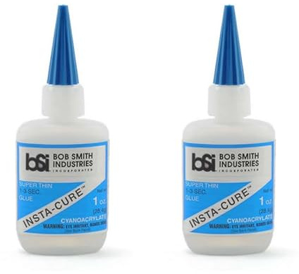 2 x Bob Smith Industries Insta-Cure Super Thin Adhesive Glue CA (1oz) - BSI102 TWIN PACK