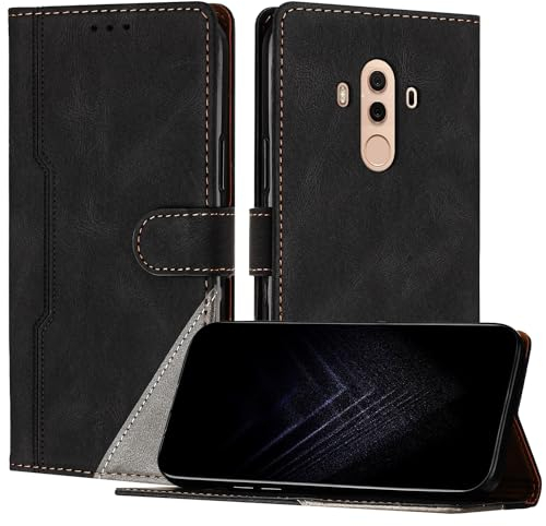 Netany Funda para Huawei Mate 10 Pro, Funda Libro de Cuero con Ranura Cierre Magnético Soporte Plegable Carcasa Protectora (Negro)