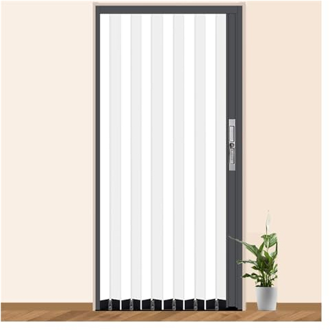 Schiebetür Falttür falttüren innentüren Große abschließbare Akkordeon-Schiebetür，Aluminium Multifalt-Innentüren für Kleiderschrank/Bad/Schlafzimmer/Pantry/Fenster/Schuppen Temporäre Tür Raumteiler Fal