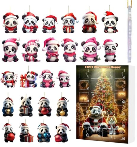 Advents Weihnachts Panda Kalender, 2024 Weihnachten Countdown Kalender 24 Tage Weihnachten Adventskalender Weihnachten Spielzeug Weihnachten Dekorationen Für Kinder, Erwachsen