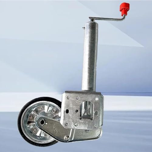 QICBYING Stützrad Für Anhänger - Anhänger Stützrad Automatik, Klappbare Stützradstütze, 20 cm Hub, Schwenkwagenheber, Stützräder Für Anhänger Aus Verzinktem Stahl, Für Anhänger, Wohnmobil, Camper