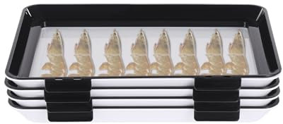 Xigner 4er Set Wurstbehälter/Aufschnittboxen aus PP -Wiederverwendbare Frischhaltedosen mit Vakuumversiegelung für Kühlschrank, stapelbar, 30 x 22,5 cm (Schwarz)