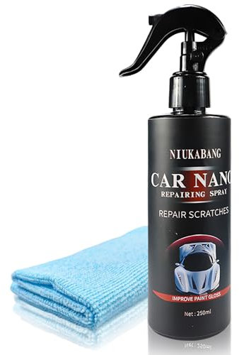 dellyy Kit Lucidatura Auto, Decontaminante Auto Carrozzeria, Nanotecnologia Auto, Oil Film Cleaner Vetri Auto, Prodotti per Lucidare Auto, Polish Auto 250 ml Nano Spray, Polish Auto Rimuovi Graffi