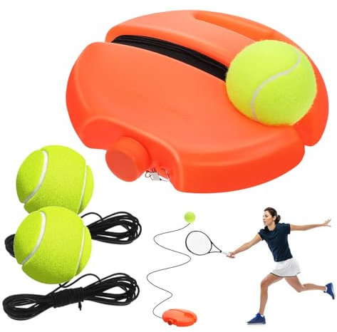 POPETPOP Tennistrainer Mit Rebound-Funktion Training Elastischem Seil Und Stabilem Standfuß Für Indoor Und Outdoor-übung Für Anfänger Zum Technikeinstudieren Und Muskelgedächtnis Aufbauen