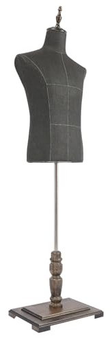 Männliche Schaufensterpuppe,Verstellbar Männlich Mannequin Torso,Multifunktionale Taillengelenke,Dünnem Leinen+Gummiholz,Kleidung Display-Dummy Modell