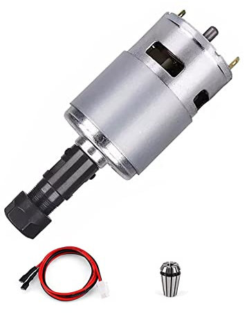 CNC-Spindelmotor-Kits, 775 Spindelmotor DC 12V-24V 20000 U/min Mini-Elektromotor Kugellager Großes Drehmoment Hochleistungsspindel for CNC 3018 Graveur für CNC-Fräser(1 set)