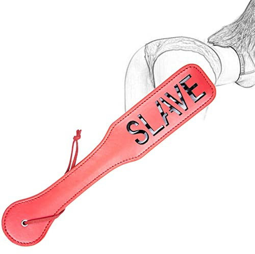 TRQOYTU SM Paddle Flogger Erótico Látigo Bondage Paleta De Azotes De Cuero Con Correa Para La Muñeca Masaje Juego De Roles Fetiche Cosplay Juguete Sexual Para Mujeres Hombres Y Parejas Extremo