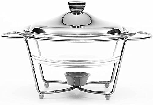 NIUSABOU Catering Buffet Servers And Heaters, 2L Buffet Chafing Dish Set With Lid and Fuel Rack Multicolor(Silver)