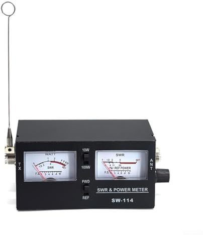 100 W kraftmätare, SW114 VSWR-mätare RF/fältstyrka test effektmätare frekvensområde CB 27-30 MHz för 50 ohm antenn