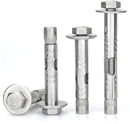 M6 M8 M10 M12 304 Stainless Steel External Hex Expansion Screw Sleeve Concrete Anchor Built-in Tension Bolt(60mm,M6(1pcs))